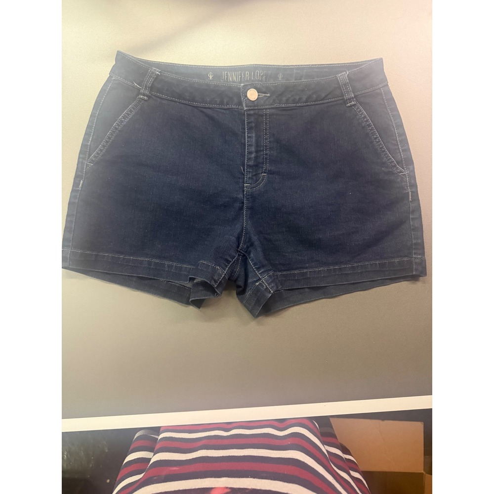 Jennifer Lopez Navy Denim-Style Women's Shorts